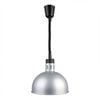 Apuro Retractable Dome Heat Lamp Food Warmer Silver 250w 200mm Commercial Kitchen Buffet Catering