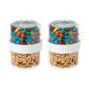 2PK iDesign Fresh Stack N Snack Double Sided Food Container Clear - Small