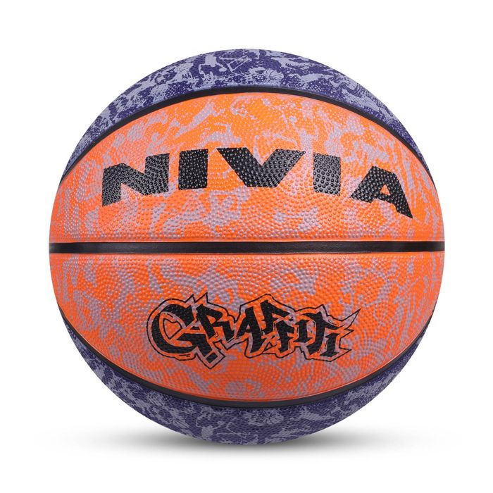Nivia Graffiti Moulded Basketball | Size: 7 | Material: Rubber
