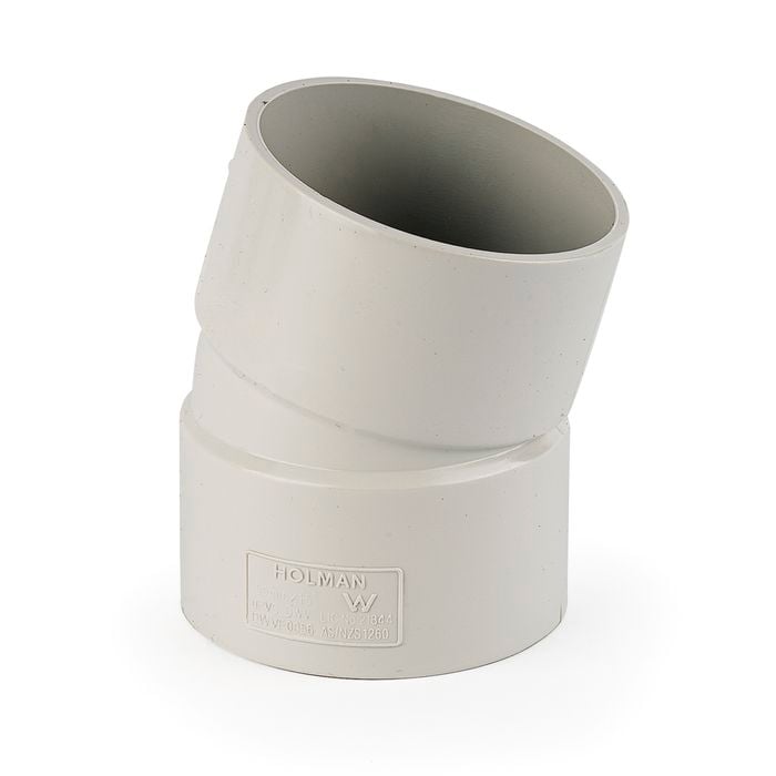 Holman 50mm 15° Female And Female PVC DWV Plain Bend