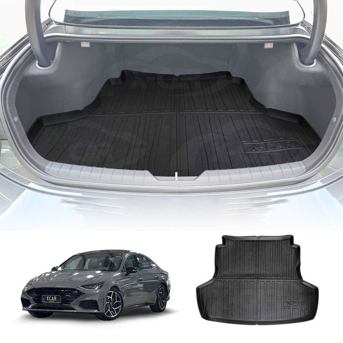 Boot Liner for Hyundai Sonata Sedan 2020-Onwards All Weather Heavy Duty Cargo Trunk Mat Luggage Tray