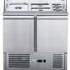FED-X Two Door Salad Prep Fridge with Glass Top - XS900GC