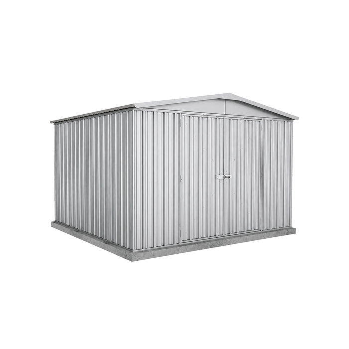 Absco Sheds 3.0 x 2.92 x 2.06m Zincalume Double Door Regent Garden Shed