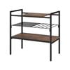 Costway 3-tier Console Table Entryway Display Table Sofa Sidetable W/removable Top Panel&mesh Shelf