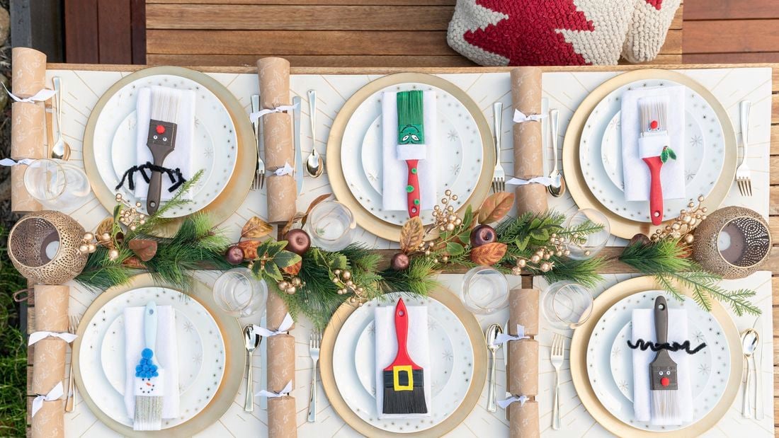 Paint brush christmas decoration