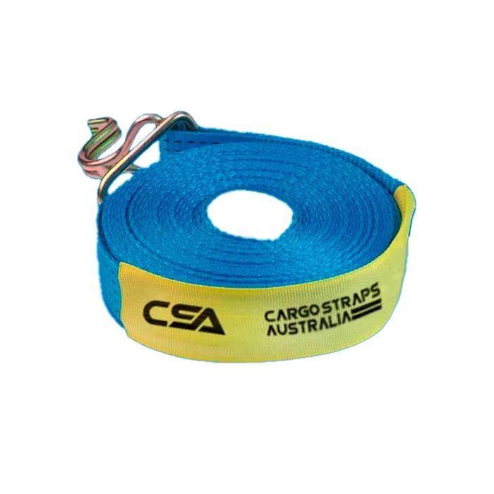 SSA Winch Strap 50mm LLC2500kg Hook & Keeper 9M Strap