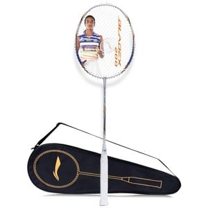 Li-Ning BladeX 200R Carbon Fibre Strung Badminton Racquet with Full Cover | Size: 4U (83gm) | White-Blue