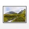 Stream Flowing Green Mountain  Print 100% Australian Made 90x60cm  (Poster)