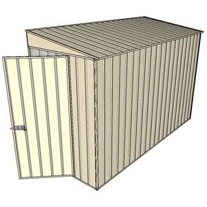 Build-A-Shed 1.2 x 3.0 x 2.0m Tunnel Shed Tunnel Hinged Door No Side Doors - Cream