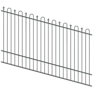 ProtectorAl 1201-2400W x 1500H Monument Loop & Spear Top Pool Fence Panel Raked Up to 15º