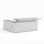 Modern Furniture LUSH 200cm Executive Desk Right Return - White & Taupe