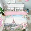 3D Eiffel Tower 345 Bed Pillowcases Quilt Queen Size