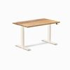 Desky Dual Hardwood Sit Stand Desk Wheat Frame 120cm