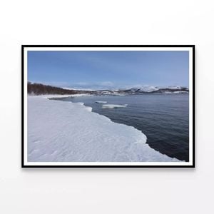 Lake with Trees in winter  Print 100% Australian Made 120x90cm  (Poster)