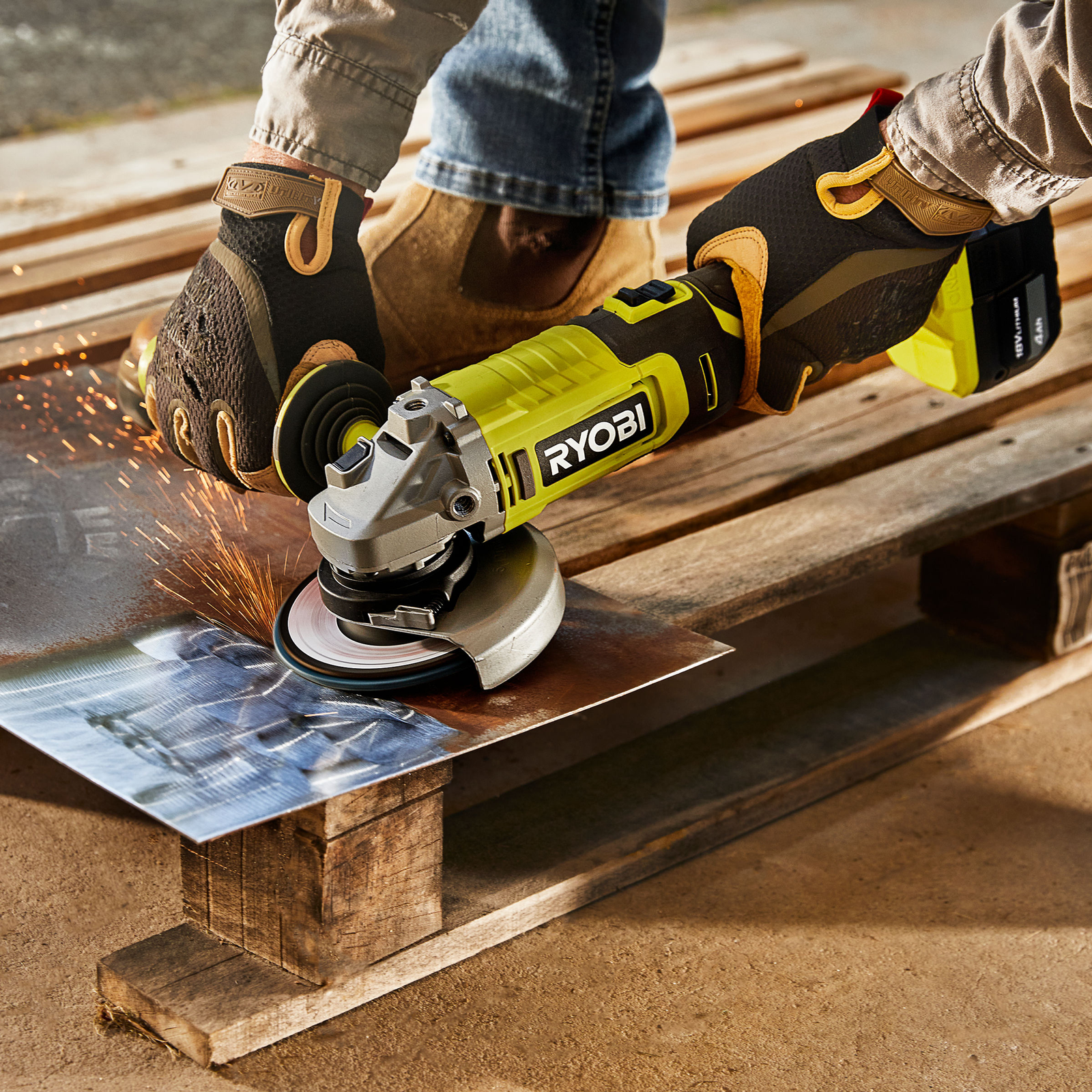 Ryobi 18V ONE+ 125mm Angle Grinder Tool Only Bunnings New Zealand