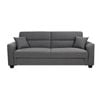 Foret 3-seater Sofa Bed Storage Lounge Adjustable Couch Furniture Recliner Grey