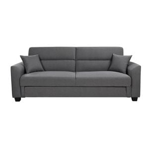 Foret 3-seater Sofa Bed Storage Lounge Adjustable Couch Furniture Recliner Grey