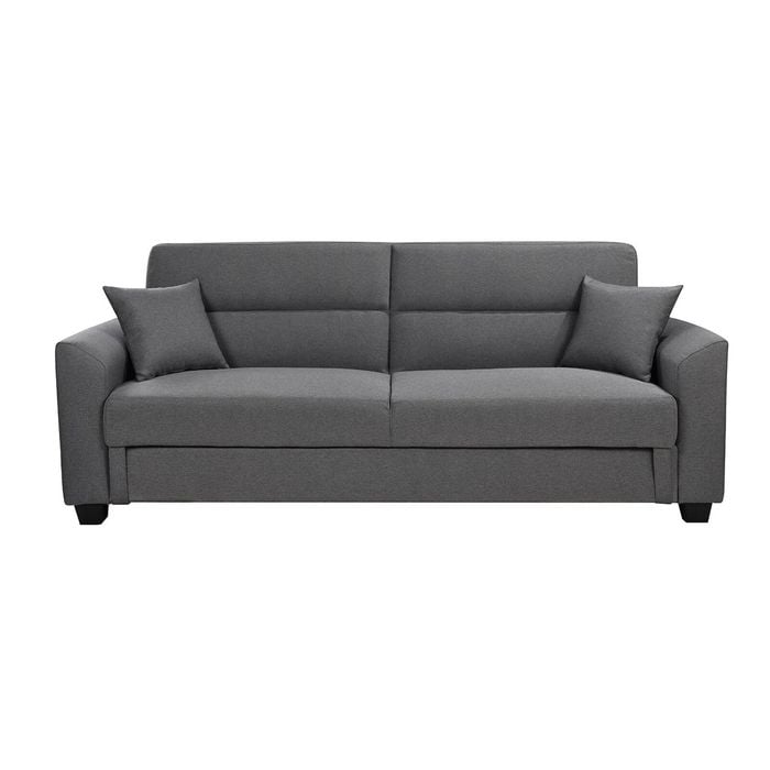 Foret 3-seater Sofa Bed Storage Lounge Adjustable Couch Furniture Recliner Grey
