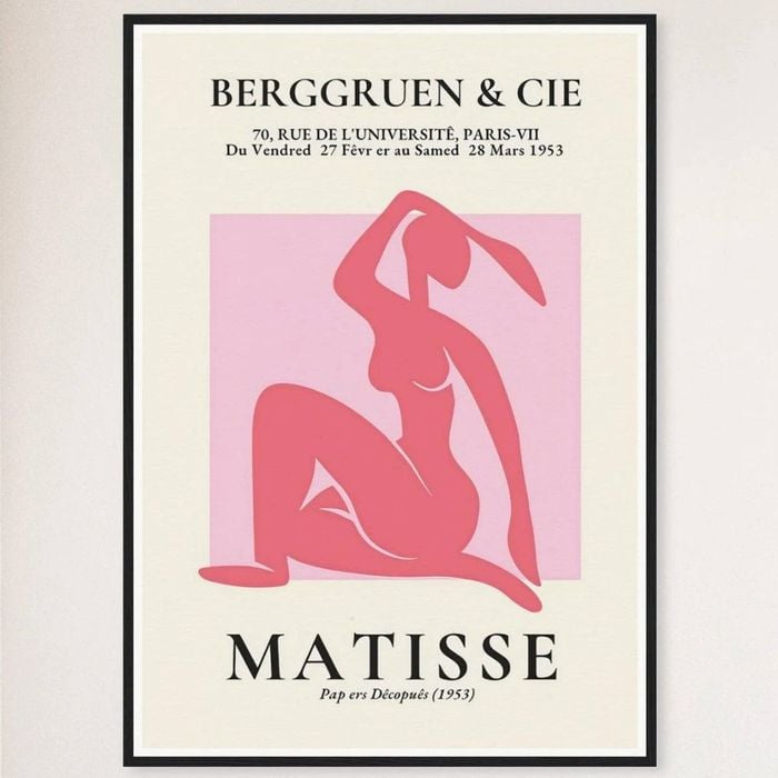 Galrie Henri Matisse Vintage Print Exhibition at Galerie Berggruen & Cie, Black Frame, 50 x 70cm (20 x 28inch)