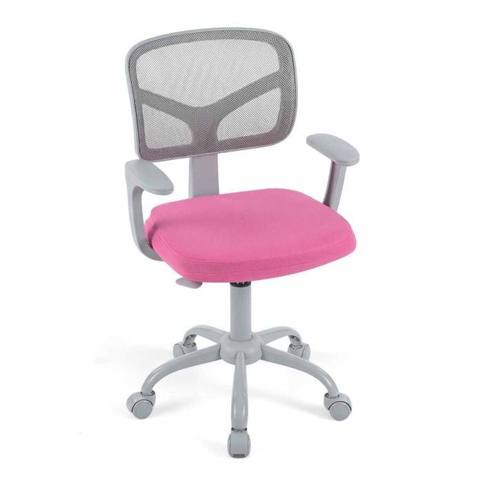 Costway Kid Desk Chair Swivel Mesh Task Armchair Adjustable Pink