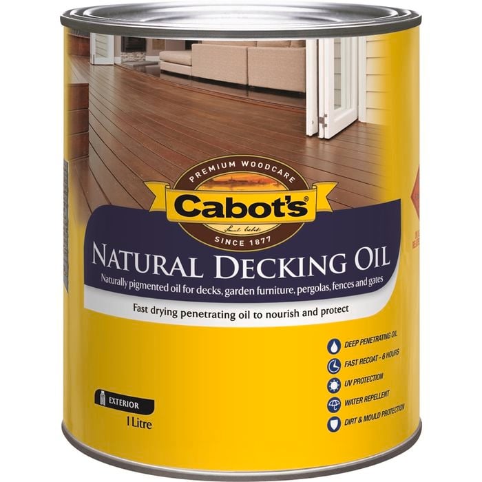 Cabot's 1L Traditional Pine Natural Decking Oil 