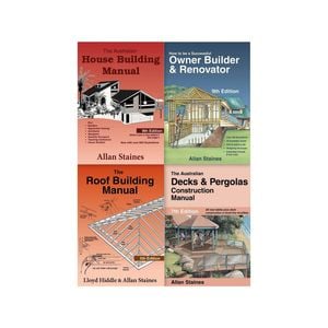 House Building Owner Builder Decks & Pergolas Roof Building Allan Staines Building Books X4