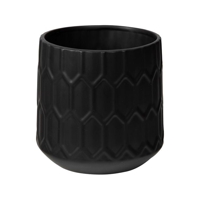 Northcote Pottery 17cm Black Carter Pot