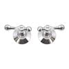 Shaw & Mason Chrome 1/4 Turn Lever Wall Top Assembly - Pair