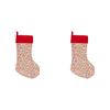2PK Annabel Trends Xmas Stocking Wall Decor Hanging Christmas Holiday Confetti