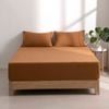 Dreamaker Superfine Washed Microfibre Combo Fitted Sheet Set Rust Queen Bed