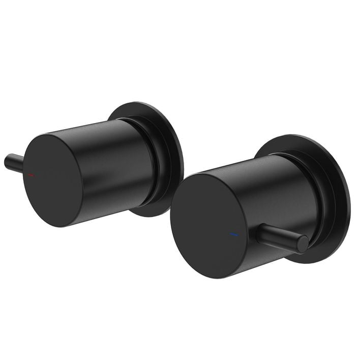 Caroma Luna Black Lead Free Lever Wall Top Assemblies