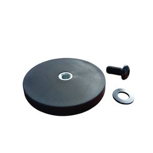 2x OZ66 Female M8 Thread Neodymium Pot Magnet - Diameter 66mm x 8mm with Rubber Case