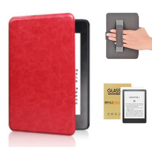 StylePro Kindle Package, Kindle 7" Case With Hand-strap Plus Screen Protector, Red