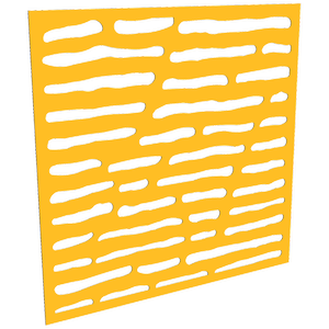 ProtectorAl 300-1200 x 300-1200mm Dark Yellow / Gloss White Squares Unframed Composite Deco Panel