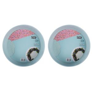 Tasty Springform Non-Stick Cake Pan Round 24cm Light Blue 2 Pack