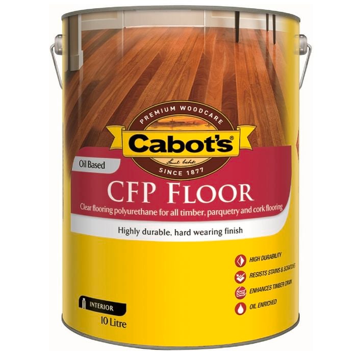 Cabot's 10L Satin Clear Cabothane Floor Polyurethane