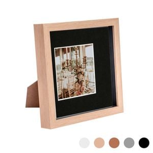 Nicola Spring Shadow Box Frame - 8 x 8" with 4 x 4" Mount - Light Wood