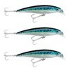 3x Rapala 14cm Saltwater X Rap Jerkbait Fishing Lures - Silver Blue Mackerel
