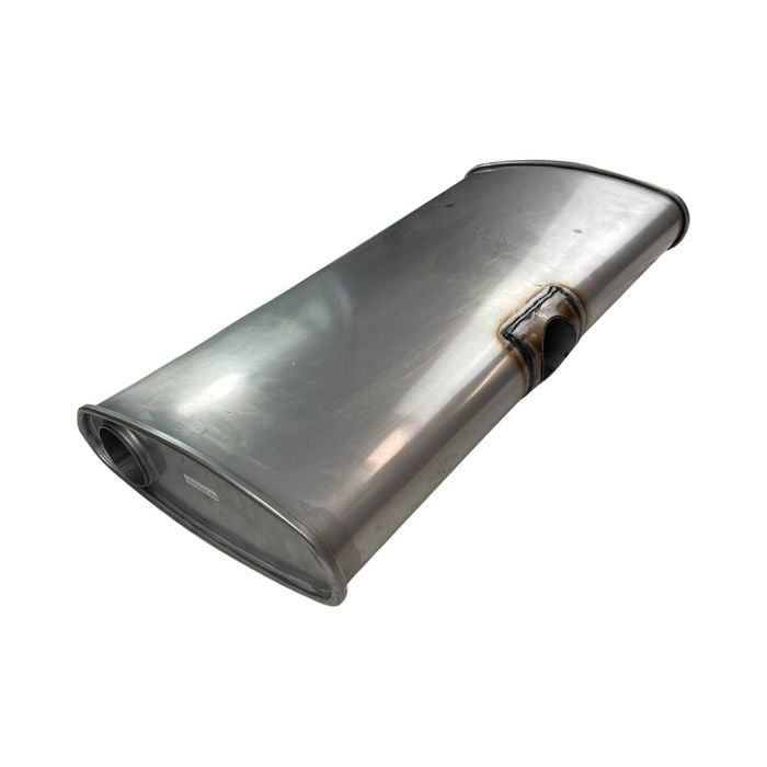 Redback 2-1/4" Triple Flow Muffler East / West - 12" X 4" Oval, 24" Long, 409 Ss