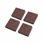 Felt Gard 19mm Brown Square Adhesive Felt - 6 Pack