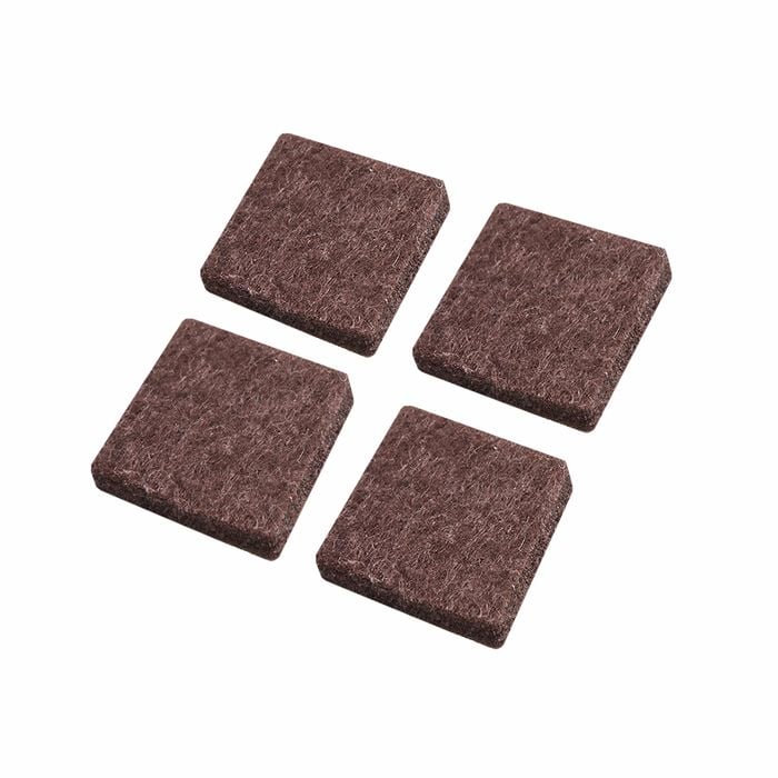 Felt Gard 19mm Brown Square Adhesive Felt - 6 Pack