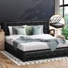 Oikiture Bed Frame King Size Gas Lift Black ENZO
