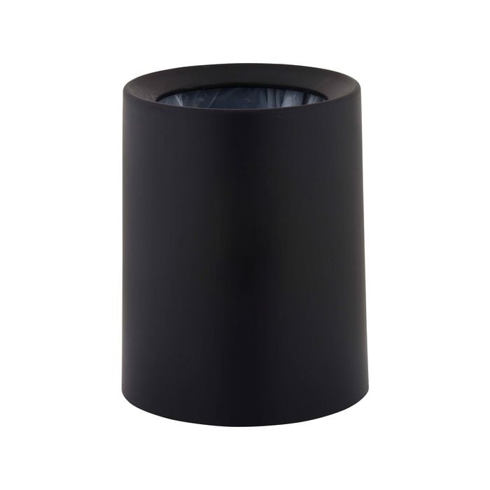 Barelli 6L Matte Black Round Plastic Bathroom Bin