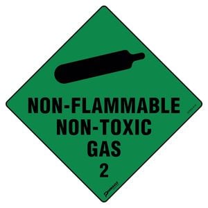 Pinnacle 270 x 270mm Metal Non-Flammable Non-Toxic Gas 2 Sign