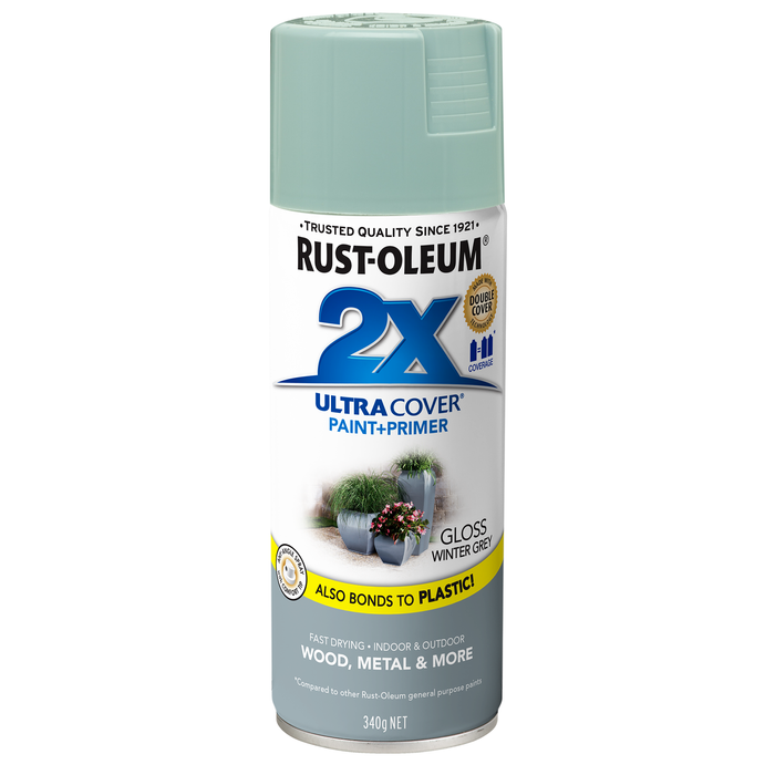 Rust-Oleum 340g 2X Ultra Cover Gloss Winter Grey Spray Paint