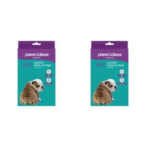 2x 100PK Paws & Claws Scented Puppy Clean Up Bags