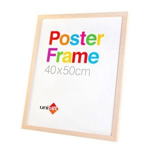 Unigift Wooden/Glass Hanging Poster Picture Photo Frame 40x50cm Natural