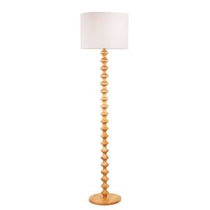 Oriel Lighting Spindle Floor Lamp Black Natural