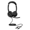 Jabra Evolve2 50 MS USB-C/A Stereo Corded Headset