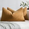 Gioia Casa 2-Pack Chenille Waffle Cushion Covers 30cm x 50cm - Mustard